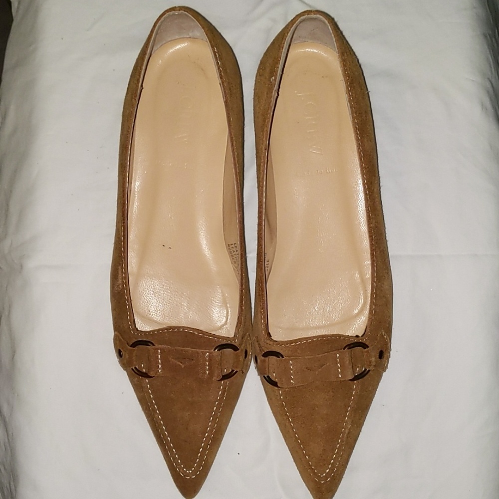 J Crew Flats Women's 8 Tan Suede